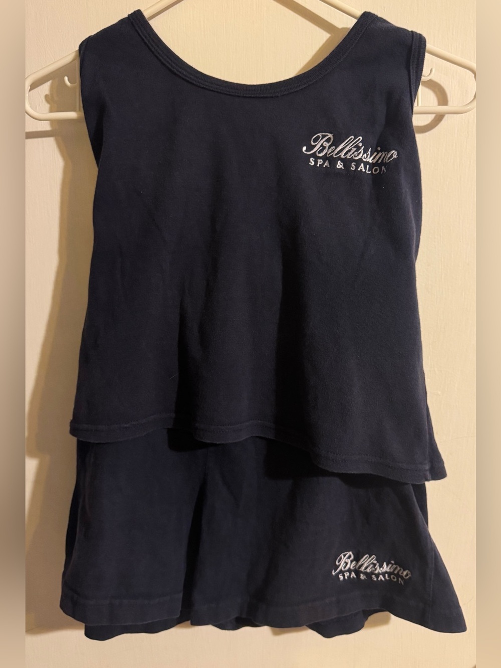 Marika Navy Blue 100% Cotton Tank & Shorts Set